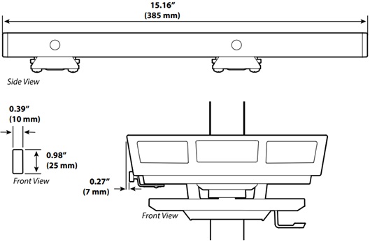 Technical Drawing for Ergotron-98-790-289-DIN-Rail-Side-Mount-Drawing