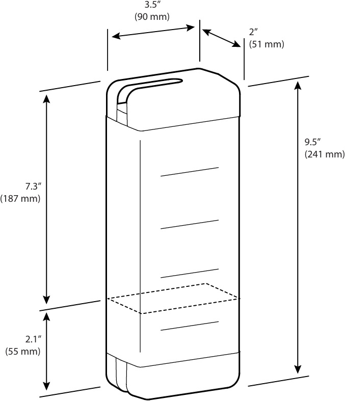 Technical Drawing for Ergotron 98-846-030 Universal Power Brick Holder, T-Slot Mount