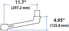 Technical Drawing for Ergotron 45-362-026 LX Sit-Stand Extension