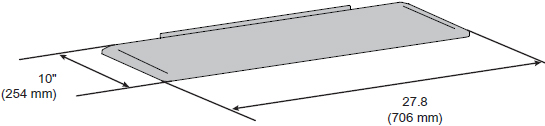 Technical drawing for Ergotron 98-342-921 Deep Keyboard Tray for WorkFit-TX