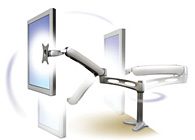 Ergotron 45-179-194 LX Desk Mount LCD Arm Silver motion range picture