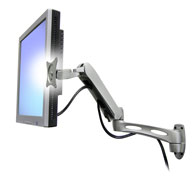 Ergotron 45-180-194 LX Wall Mount LCD Arm Silver inuse image