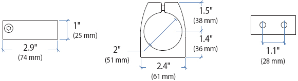 Technical Drawing for Ergotron 60-131-003 Vertical 2