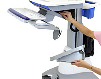 Ergotron StyleView Notebook Cart with Autolock Drawer, Non-powered SV21-91008
