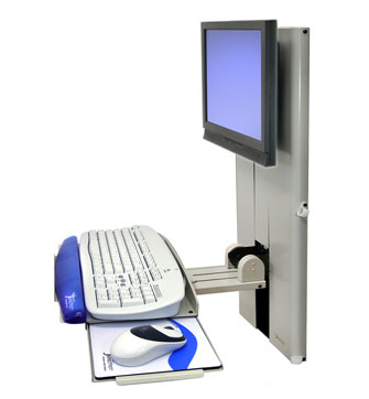 Ergotron 25-027-100 Vertical Lift, Slide-out Keyboard Tray Gray