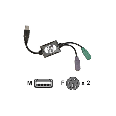 Adesso ADP-PU21 PS/2 to USB Adapter for Keyboard and Mouse