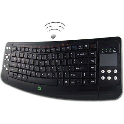 Adesso WKB-4100UB SlimTouch 2.4 GHz Ergonomic Touchpad Keyboard