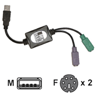 Adesso ADP-PU21 PS/2 to USB Adapter for Keyboard and Mouse