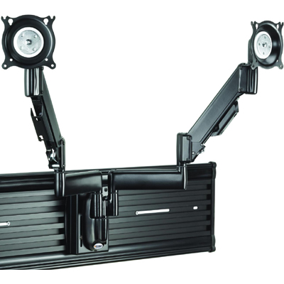 Chief KSY220B Height-Adjustable Dual Monitor Arm Slat Wall Mount