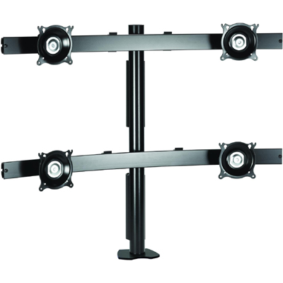 Chief Widescreen Quad Monitor Desk Clamp Mount - KTC445B or KTC445S