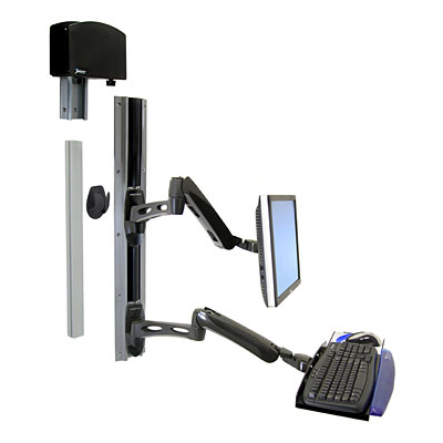 Ergotron 28-517-195 LX Wall Mount with Small CPU Holder 28517195 DISCONTINUED