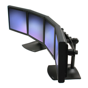 Ergotron Ds100 Quad Monitor Desk Stand Horizontal 33 284 200