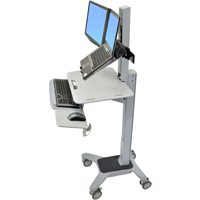 Ergotron 24-195-055 WorkFit C-Mod Laptop & LCD Combo Sit-Stand Workstation for up to 24" 