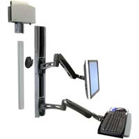 Ergotron 45-238-195 LX Wall Mount System with Vertical CPU Holder DISCONTINUED
