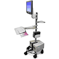 Ergotron Mobile WorkStand with 400 series single Monitor and Keyboard Arm