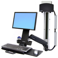 Ergotron 45-252-200 StyleView HD Combo System with Small CPU Holder