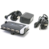 Ergotron 97-499-085 - 4+1-Port USB 2.0 Hub Kit Black 97499085 DISCONTINUED