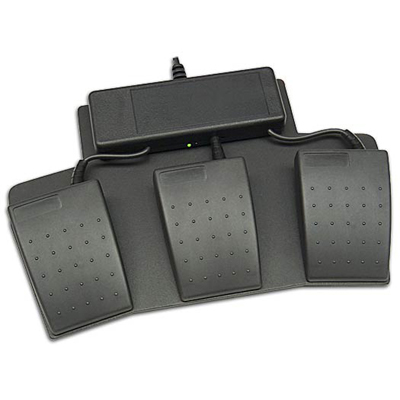 Kinesis FS32AJUSB JSB Triple Action Foot Switch with Input Jack