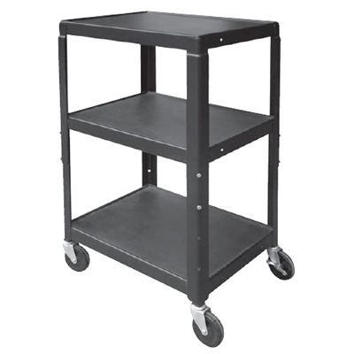 Peerless JCT-2642E Jumbo Height Adjustable TV A/V Cart with Electrical Strip