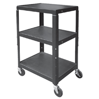 Peerless JCT-2642E Jumbo Height Adjustable TV A/V Cart with Electrical Strip