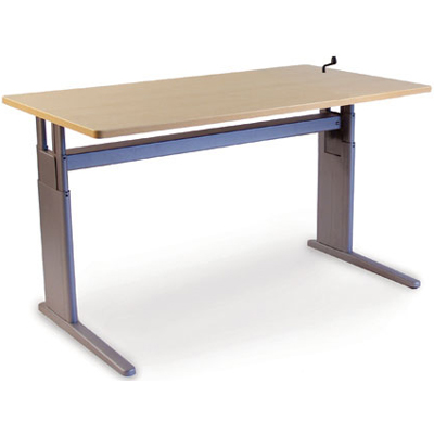 SIS Xtreme Crank Rectangle Single Surface Height Adjustable Table and Ergonomic Desk