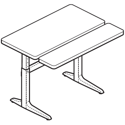 Workrite Sierra Pin Rectangular Bi-Level (22-34