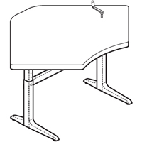 Workrite Sierra Crank Equal Corner 2 Legs (22-34") Height Adjustable Tables / Desks