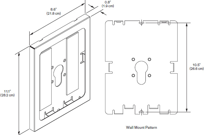 Technical Drawing for Secure iPad Holder
