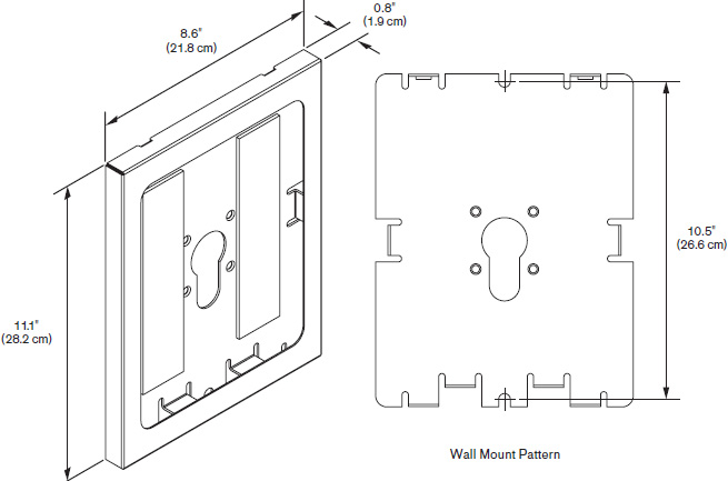 Innovative 8424 or 8424-NHB (No Home Button) Secure iPad Holder