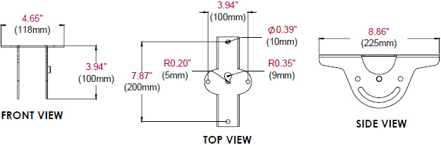 Technical drawing for 
Peerless MOD-CPC Cathedral Ceiling Plate