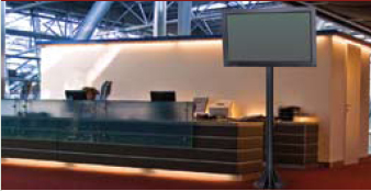 Inuse image of Peerless COL510P Floor Stand Pedestal Mount for 32"-50" LCD and Plasma Screens