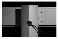 Internal cord and cable management of Peerless SGLB01 SmartMount Flat Panel TV Stand with one Shelf