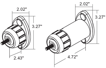 Technical drawing for Peerless SPK811 or SPK811W Universal Speaker Mount Wall or Ceiling