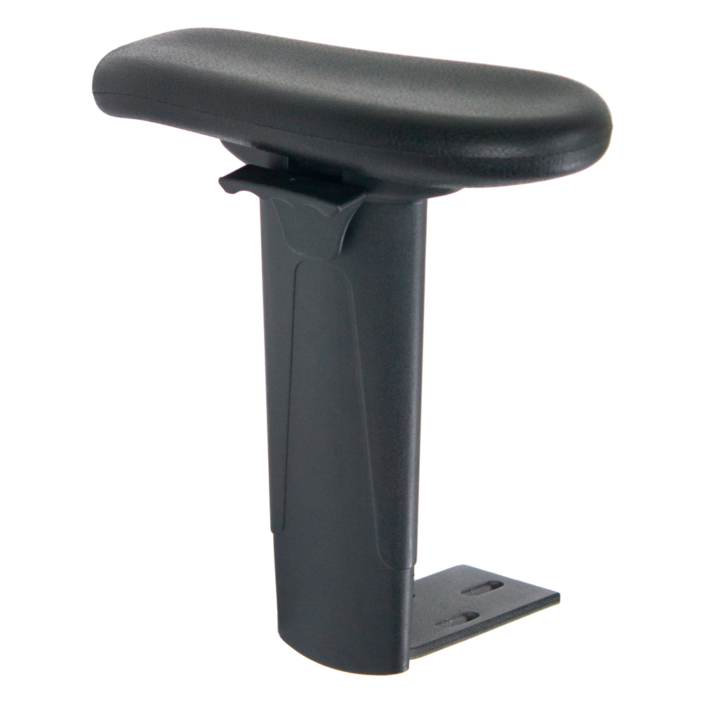 JR77M - Average Height Arm - Height range (8.25" - 12.5") - Fixed width. Height adjustable T-arms with molded Memosoft arm pads