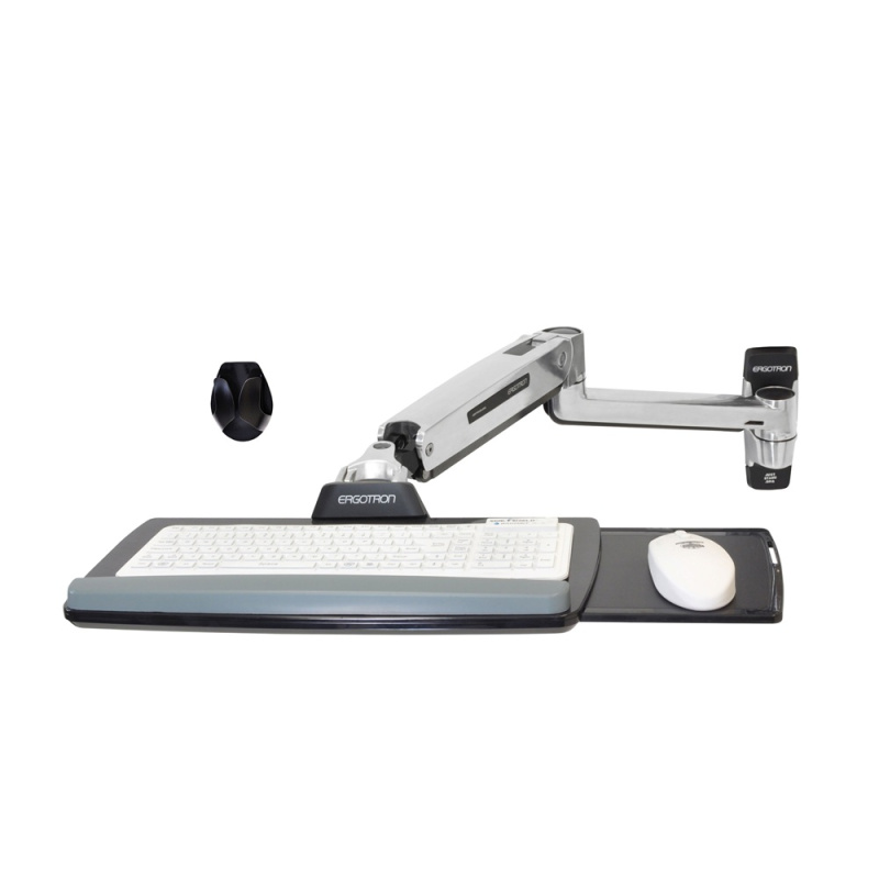 45-354-026 - LX Sit-Stand Wall Mount Keyboard Arm (polished aluminum)