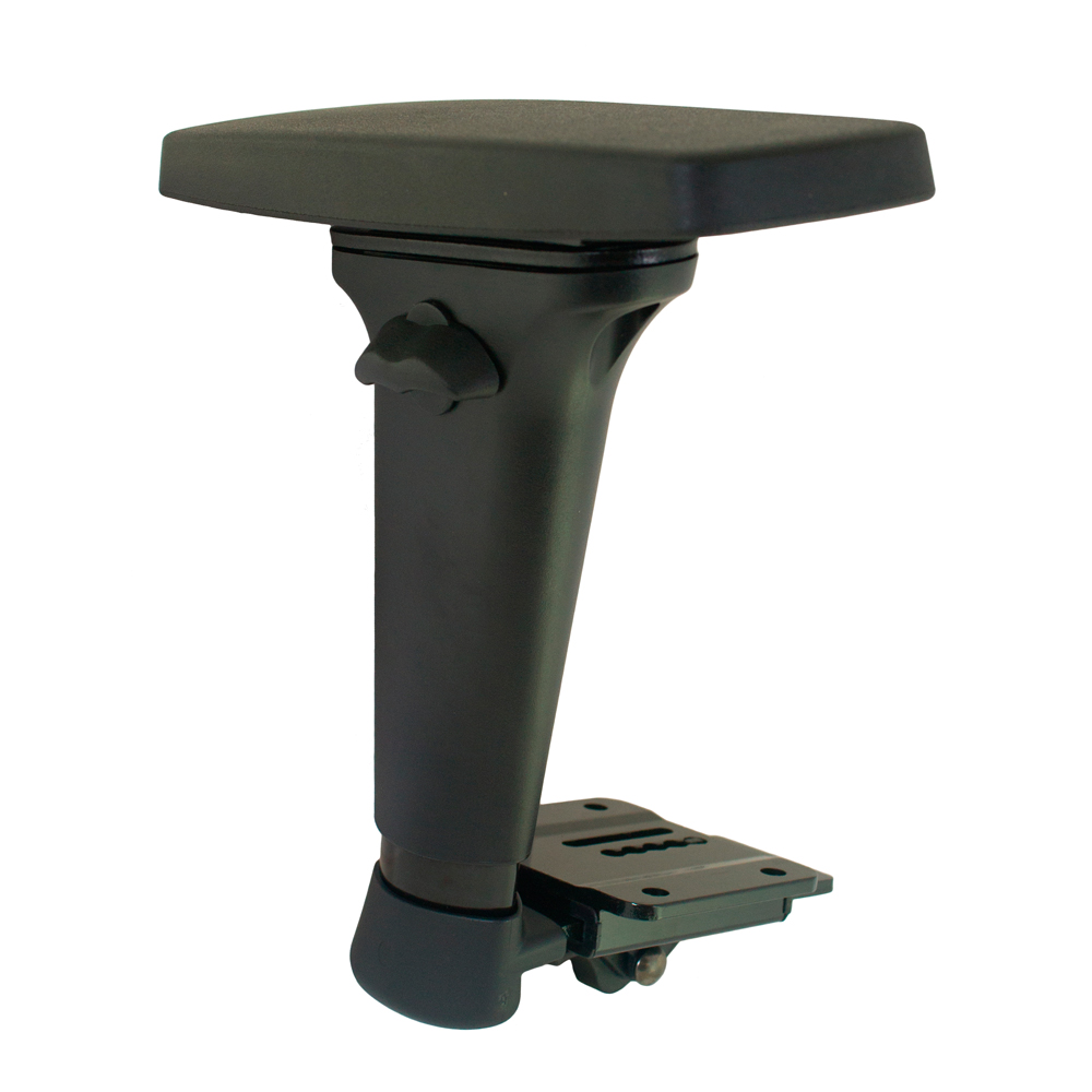 JR69 -  Tall Arm - Height range (8.25" - 12.5") - width range ( 1.375" per side) - forward slanting T-arms with soft touch width adjustment trigger - LOCKABLE 6-way adjustable arm top - color black