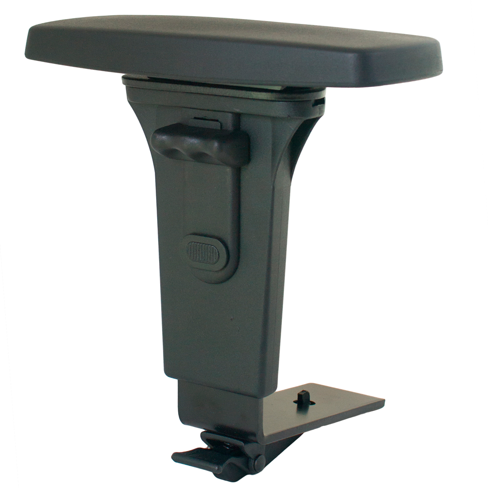 KR200-65 - Average Height Arm - Height range (7" - 9.75") - width range ( 1.125" per side) Removable T-arms with LOCKABLE (RP65) arm pads - color black