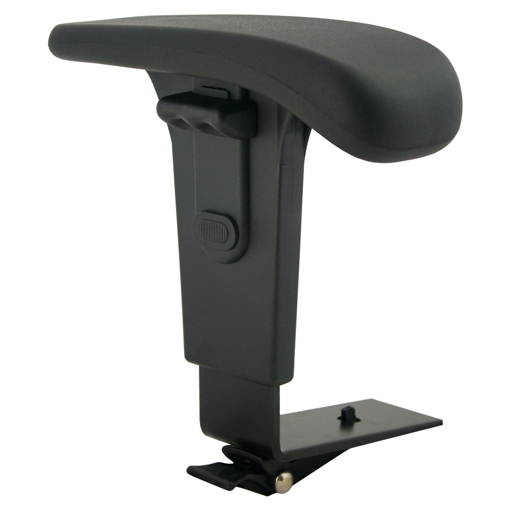 KR200 - Average Height Arm - Height range (6.25" - 8.25") - width range ( 1.25" per side) - Removable T-arms with natural grip control arm pads - color black
