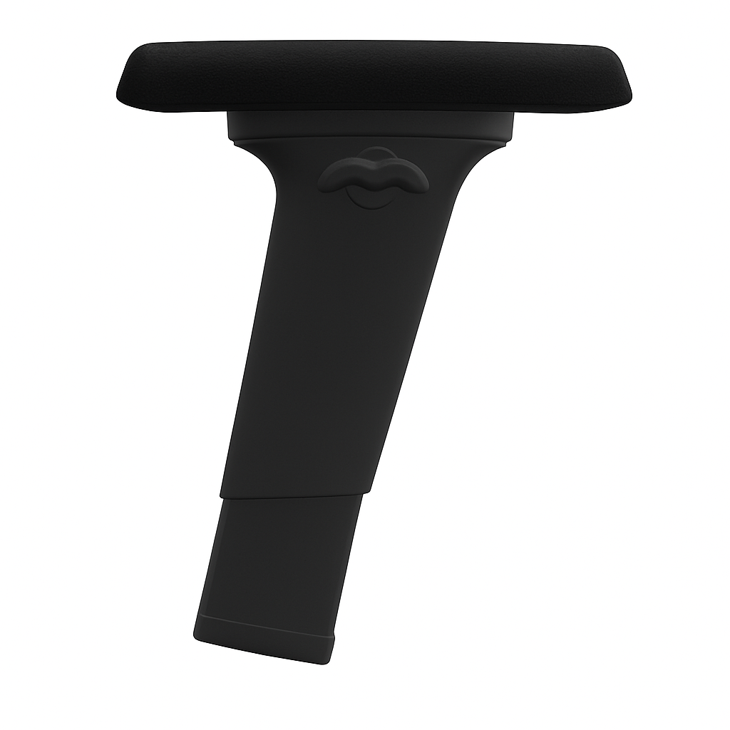 6-Way "Lockable" Adjustable Arms - Height range (6" - 10.25") with up/down/in/out/pivot inward/pivot outward motion - Only Black RP65 Arm Pads - Arm frame will match with frame finish (A-RP65-BK01)
