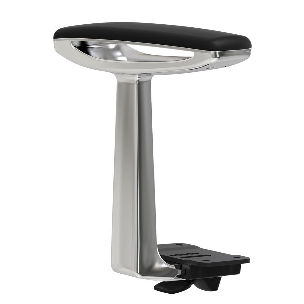 AR81 - Average Height Arm - Fixed height (8.25") - width range (1.75" per side) -  polished aluminum loop-top arms. Width adjustment only