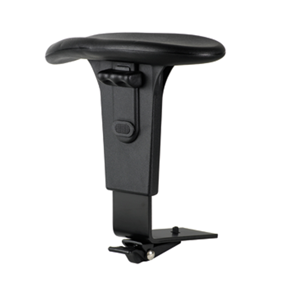 KR200M -  Average Height Arm - Height range (6.25" - 8.25") - width range ( 1.25" per side) - Removable T-arms with Memosoft arm pads - color black
