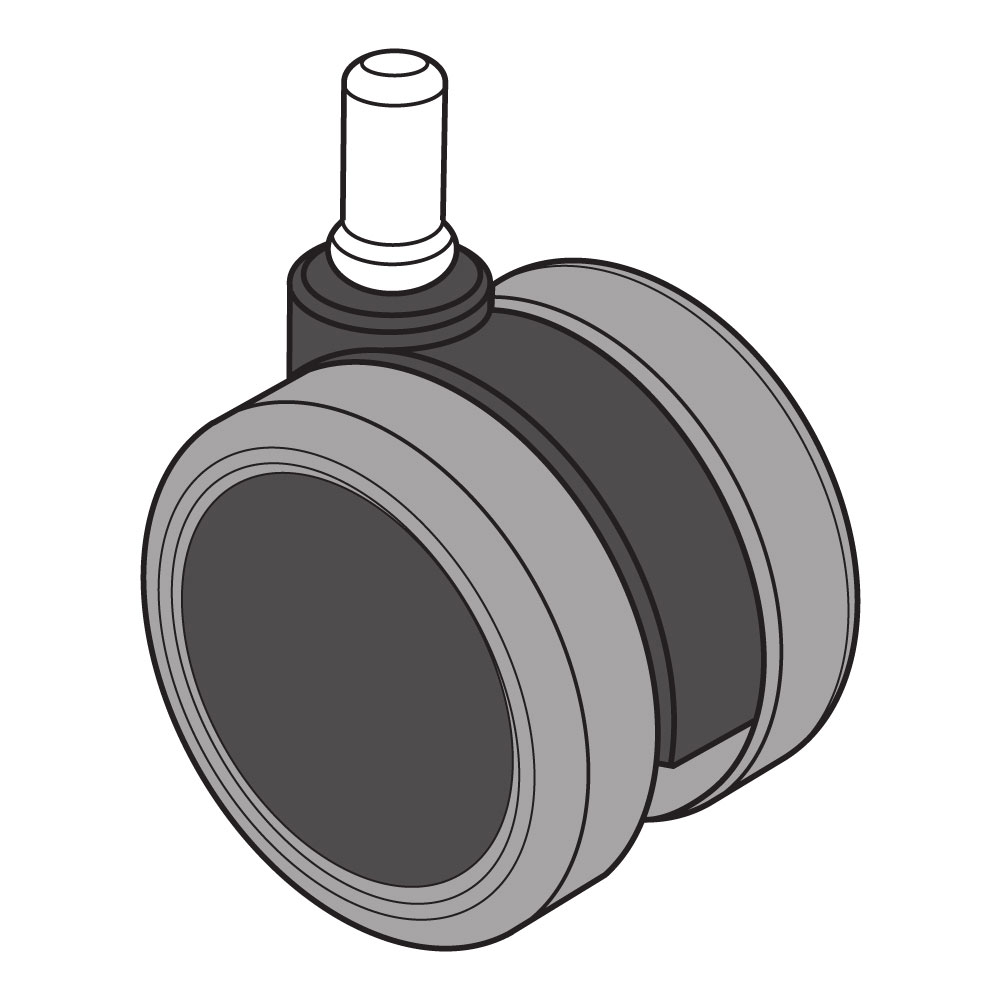 Soft Casters Dual-colored for carpet, wood, tile, Linoleum and Concrete (5 per set) - 65MS