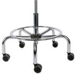 6" Black heavy duty cylinder with fixed footring stool: average seat height ( 23" - 29" ) - Model CYL6-SHD + GSPPKGTY
