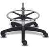 10" standard black cylinder and standard 20" chrome finish footring with Black base stool -  average seat height ( 23" - 33" ) - Model CYL-10M + FTG20CR