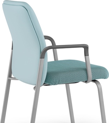 SLGR - Silver powdercoat frame with grey arm pads