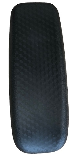 80P - Diamond textured, durable soft-touch urethane pad with metal core 0.5" rear to 1.125" front x 3.375" x 9" (H x W x L)