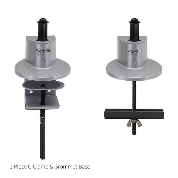 Detachable Two Piece C-Clamp Design for Panel Mounted Desks (supports up to 48 lbs) - CONF-2SDA-BSE-TPCCG