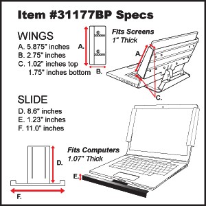 31177 BP D - Desktop Adhesive Mounting. Laptop Security Stand adheres to a desktop
