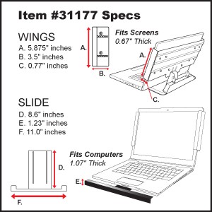 31177D - Choose this option if you are planning to mount your laptop to any smooth, horizontal surface