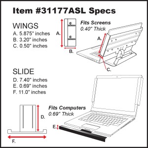 31177 A SL - For VESA/Arm Application - Choose this option if you are planning to mount the laptop security mount to an articulating arm